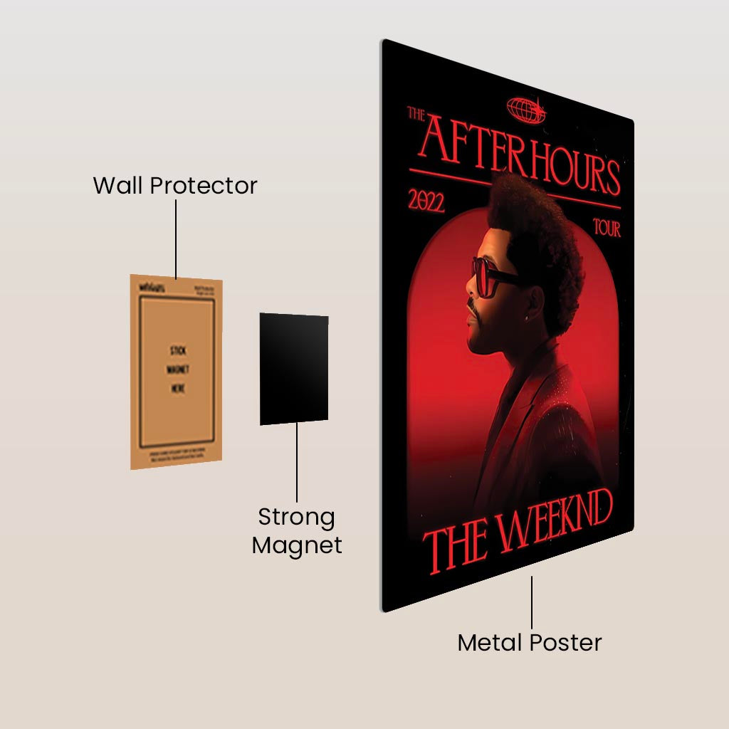 The Weeknd After Hours Metal Poster