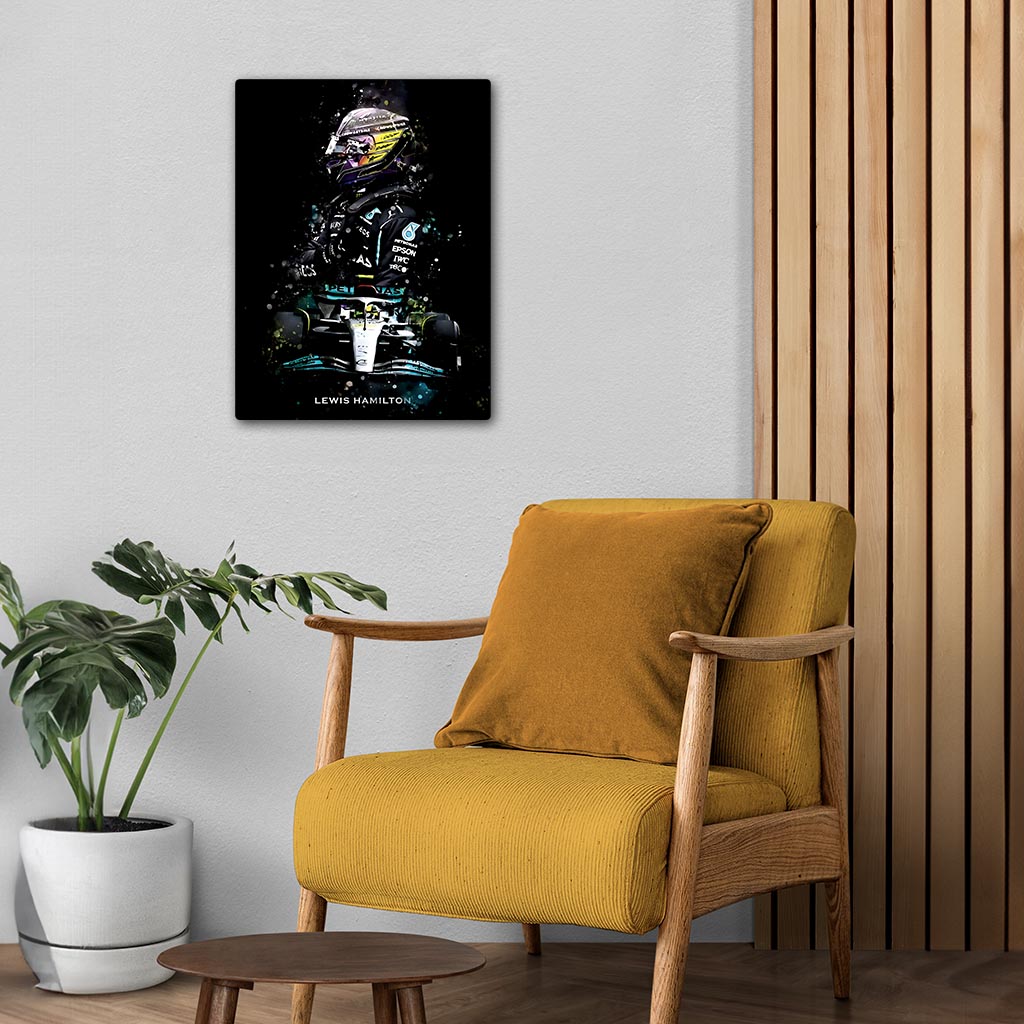 Lewis Hamilton F1 Metal Poster