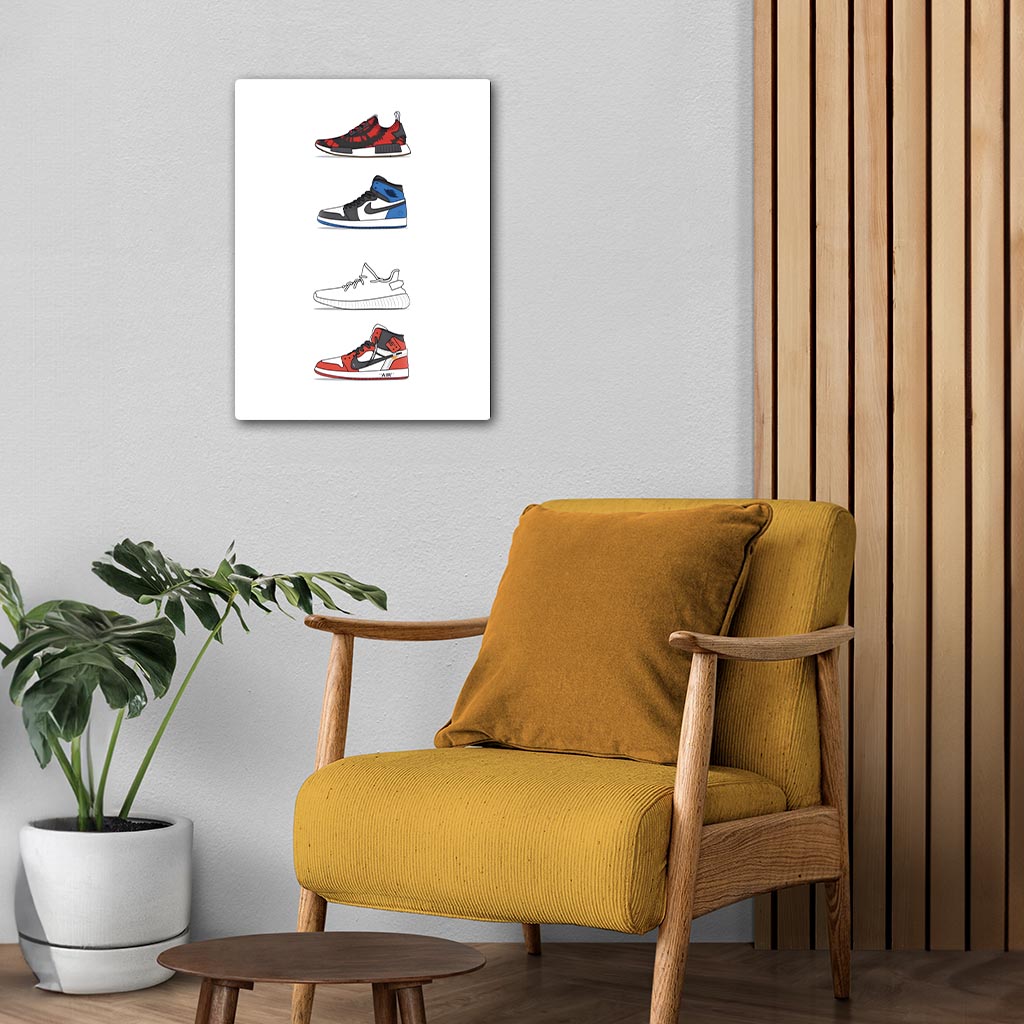 Sneakers Minimal Metal Poster