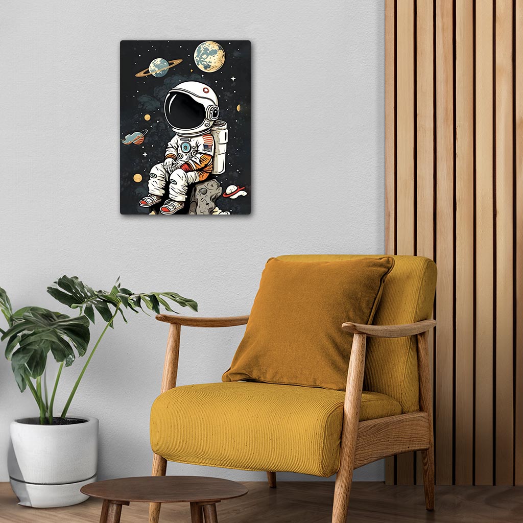 Cute Astronaut Metal Poster
