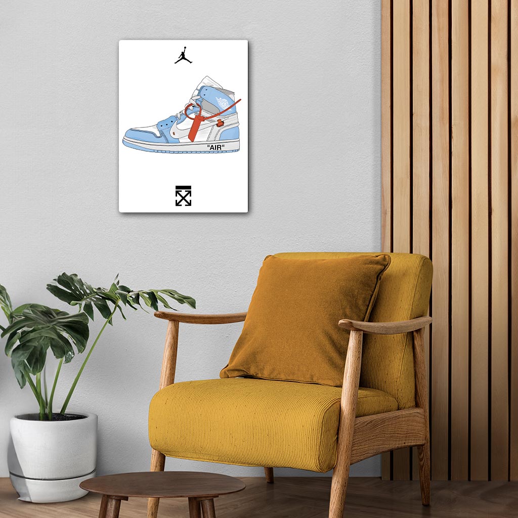 Air Jordan Off-White Sneakers Metal Poster