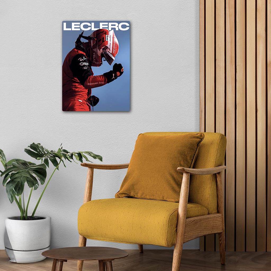 Charles Leclerc Ferrari F1 Metal Poster