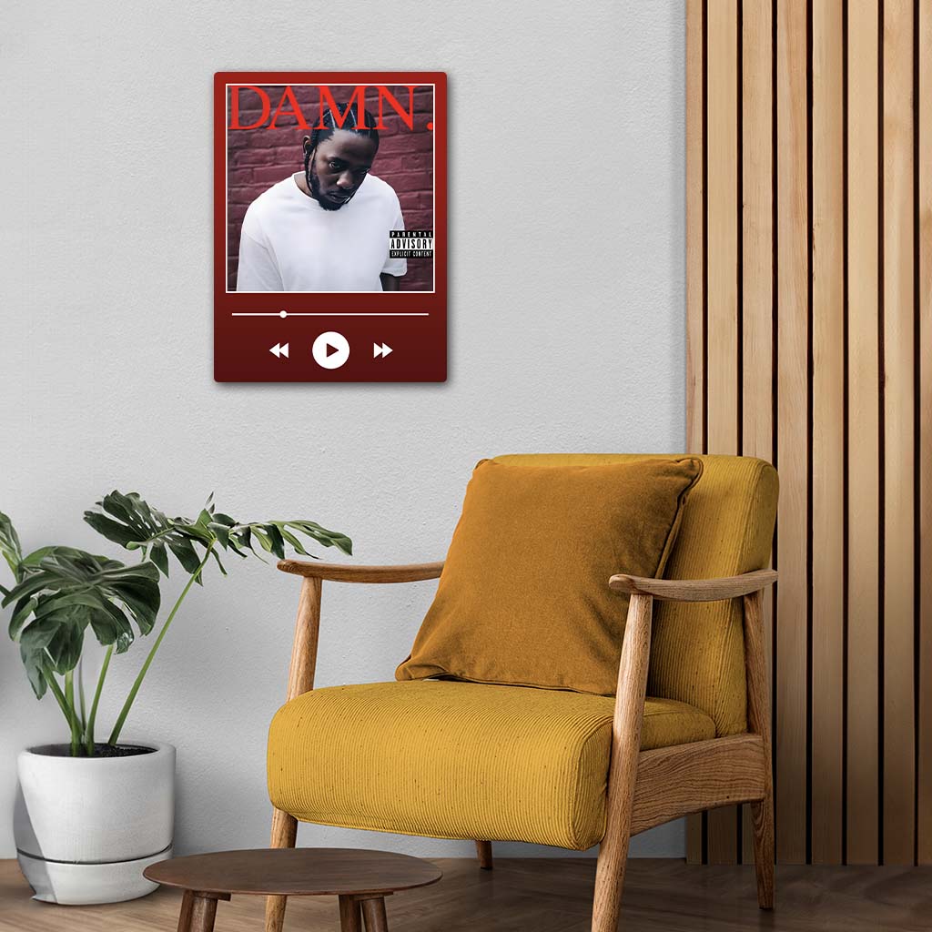 DAMN. - Kendrick Lamar Metal Poster