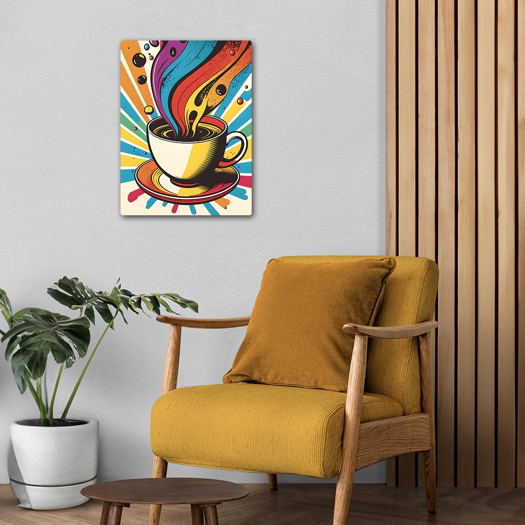 Coffee Abstract Art Metal Poster