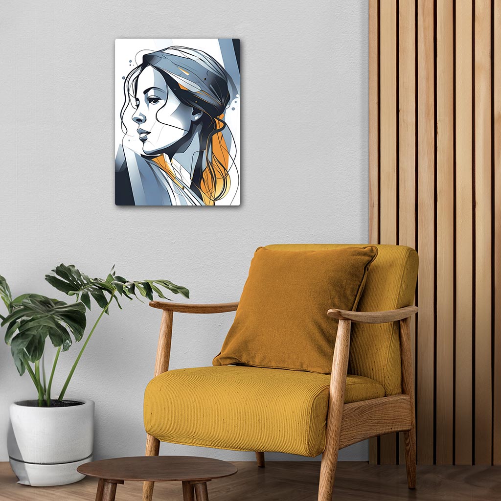 Geometric Woman Art Metal Poster