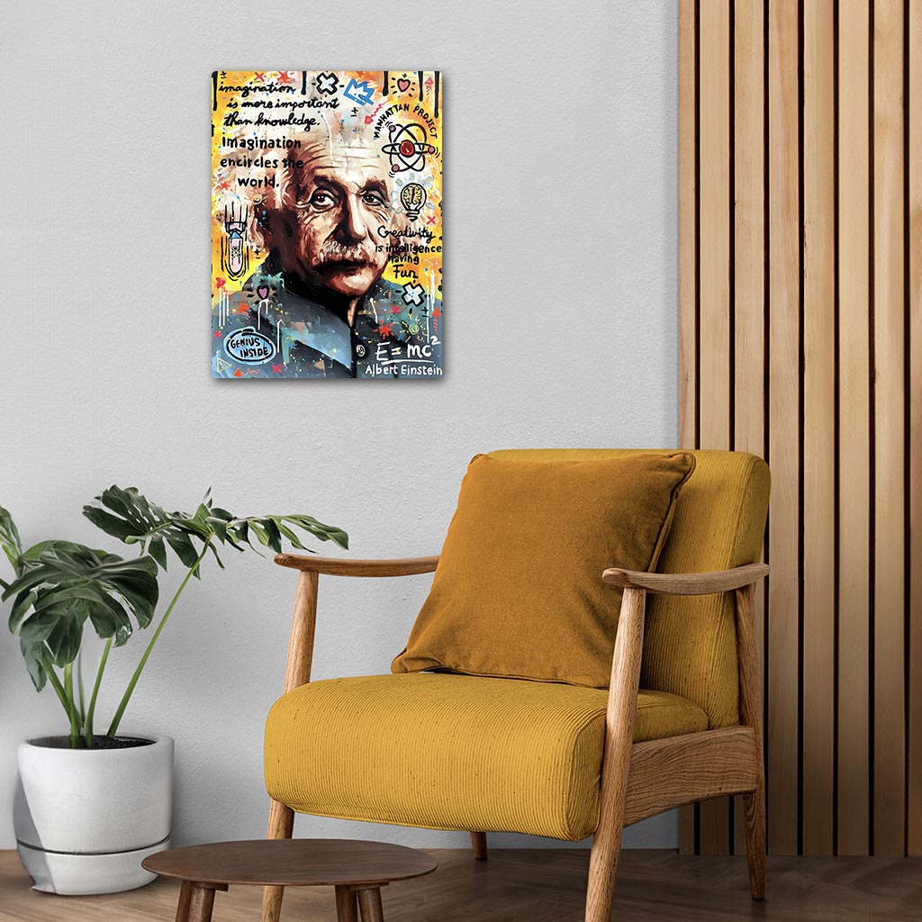 Elbert Einstein Pop Art Metal Poster