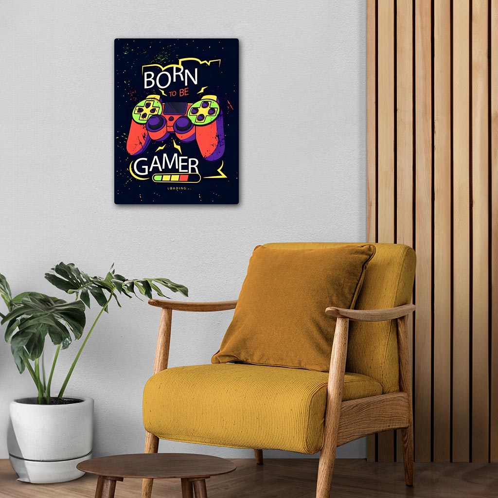 Born to be a Gamer Aesthetic Metal Poster