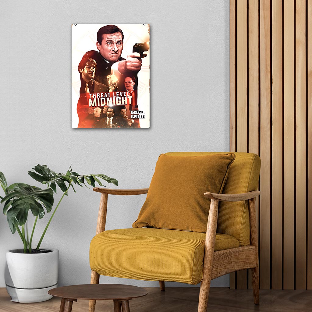 Threat Level Midnight The Office Metal Poster