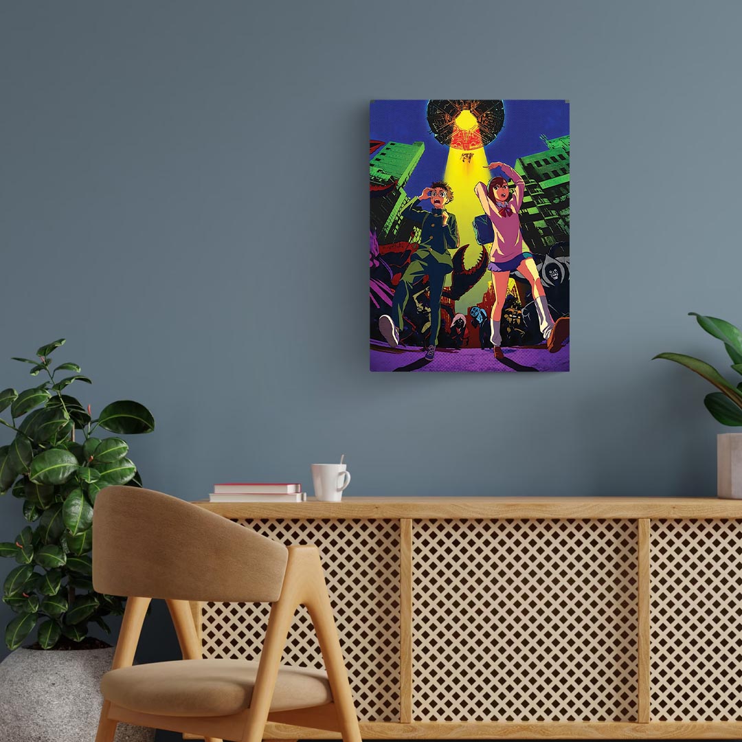 Ken & Momo Dandadan Metal Poster