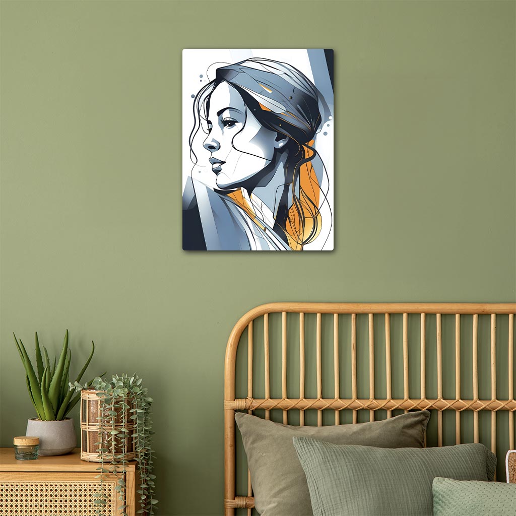 Geometric Woman Art Metal Poster