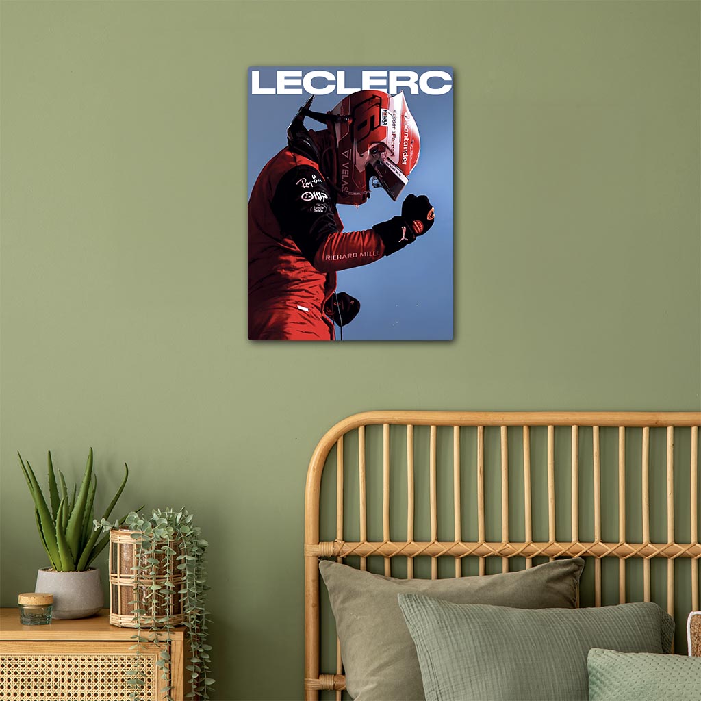 Charles Leclerc Ferrari F1 Metal Poster