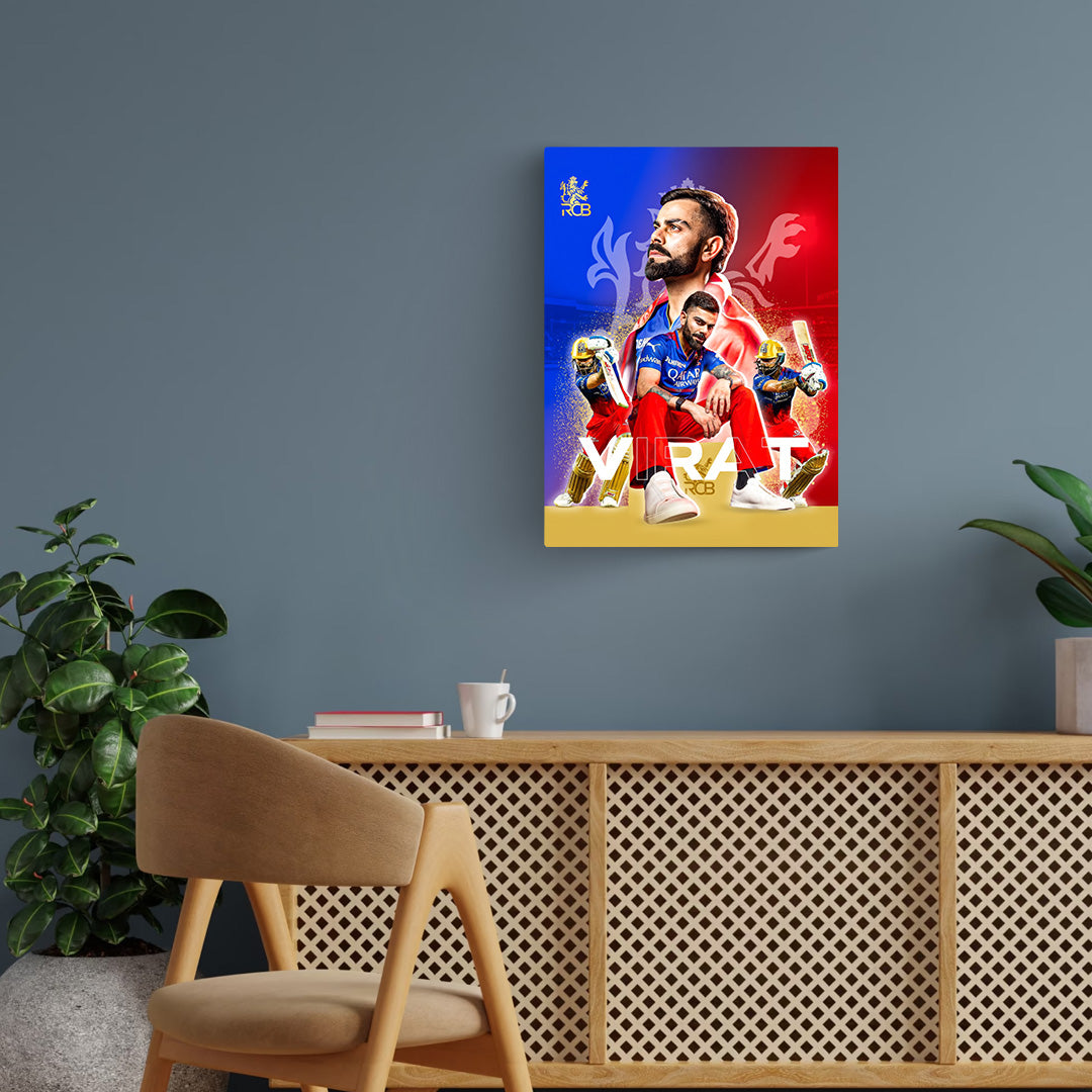 Virat Kohli Metal Poster