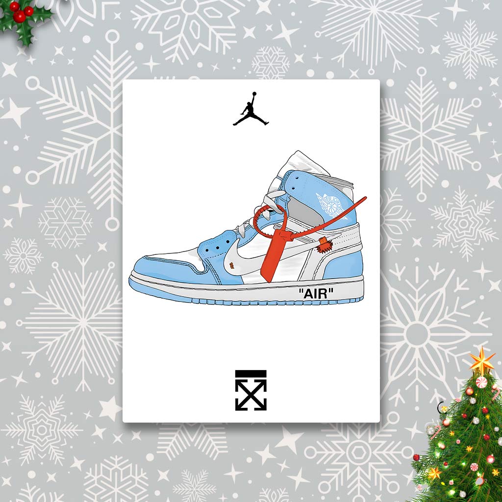 Air Jordan Off-White Sneakers Metal Poster