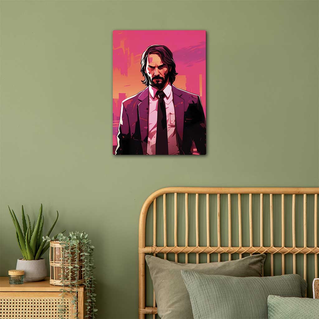 John Wick Metal Poster