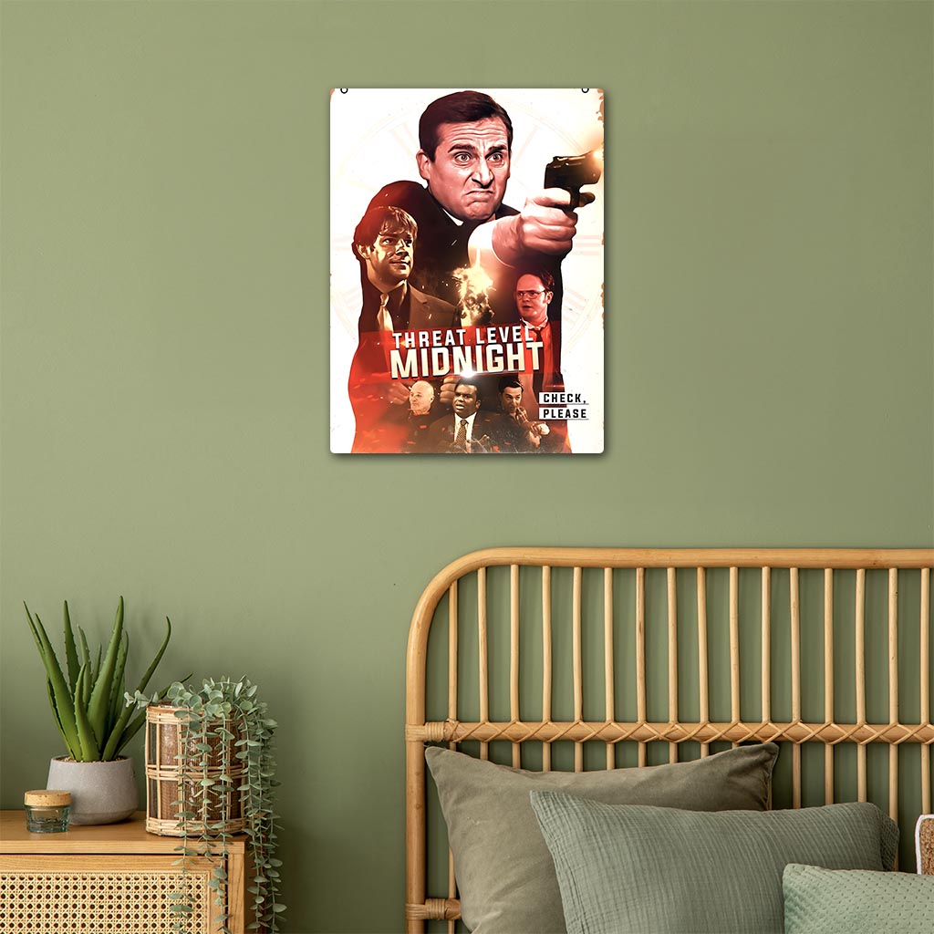 Threat Level Midnight The Office Metal Poster