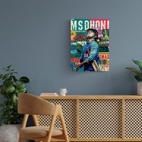 M.S. Dhoni Metal Poster