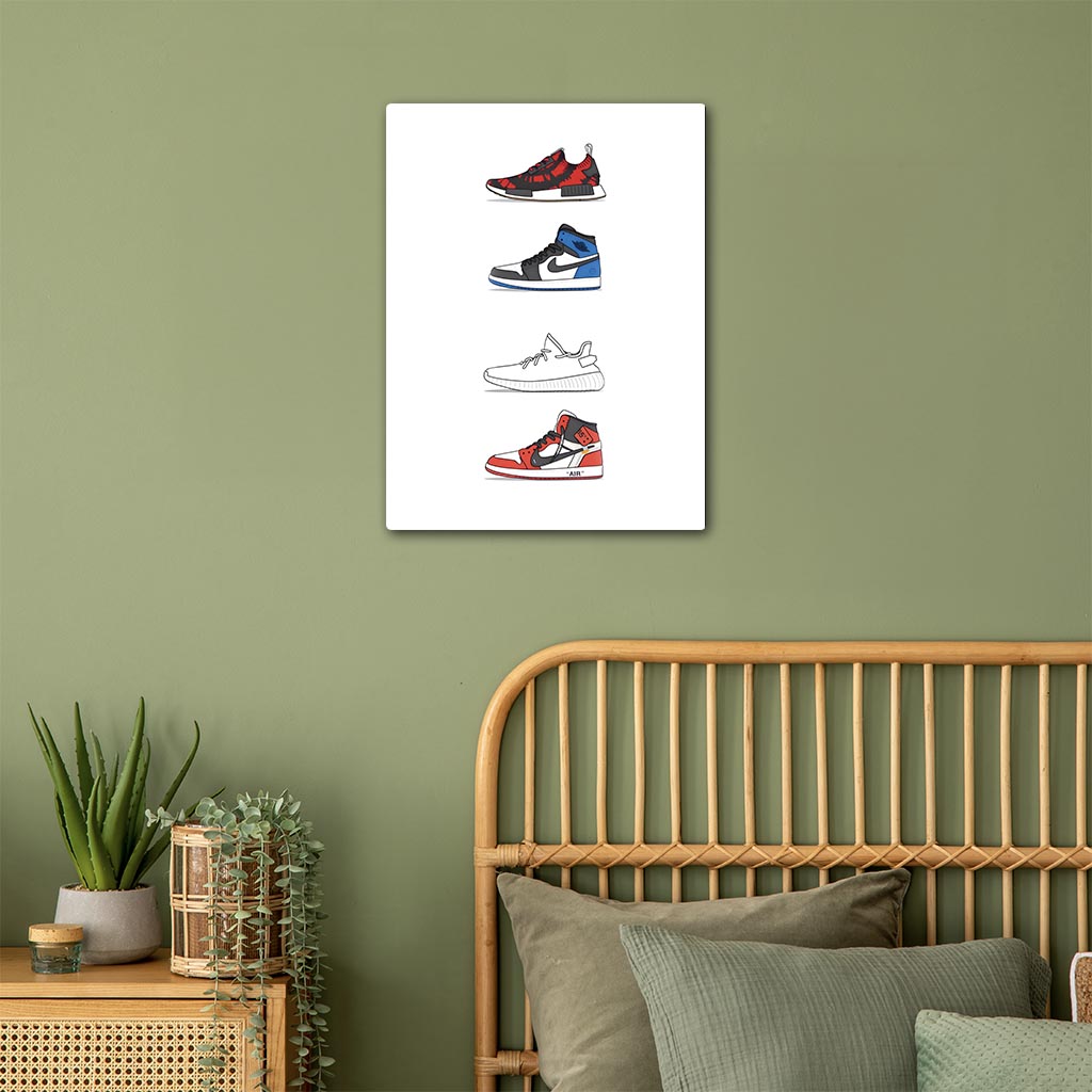 Sneakers Minimal Metal Poster