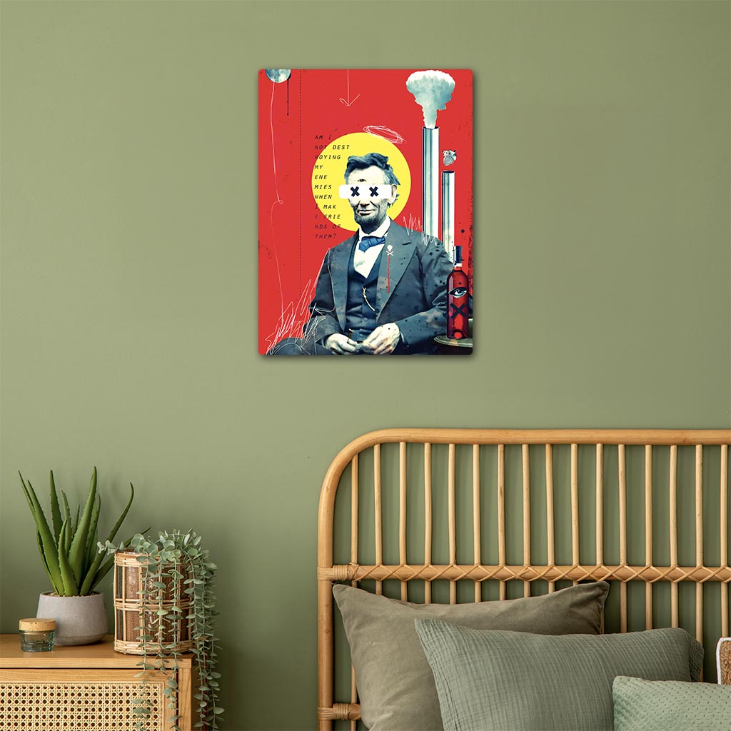 Lincoln Pop Art Metal Poster