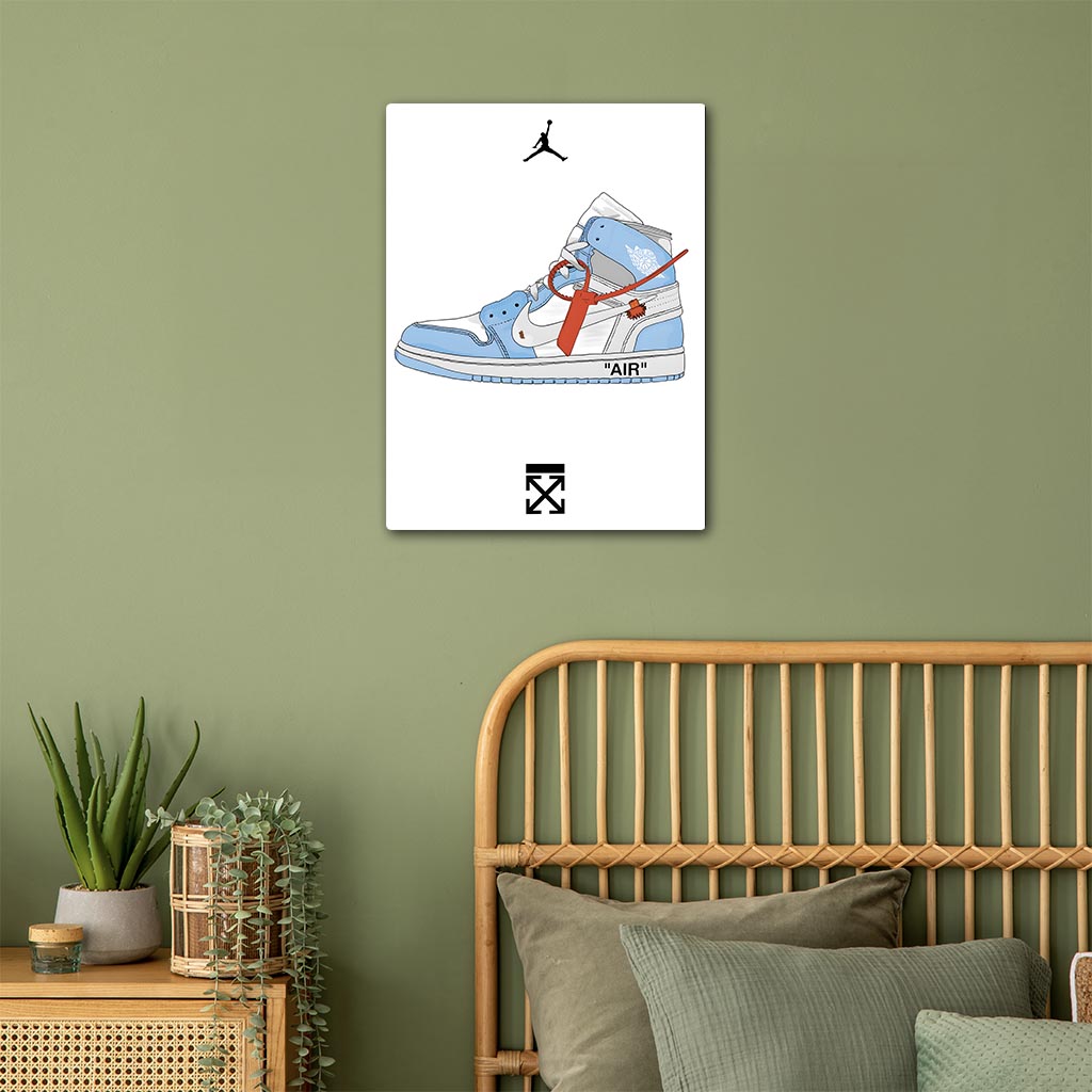 Air Jordan Off-White Sneakers Metal Poster