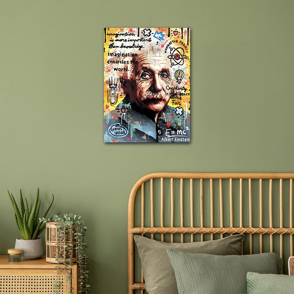 Elbert Einstein Pop Art Metal Poster