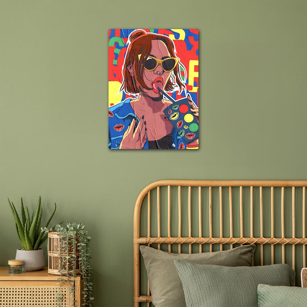 Indi-Woman Pop Art Metal Poster