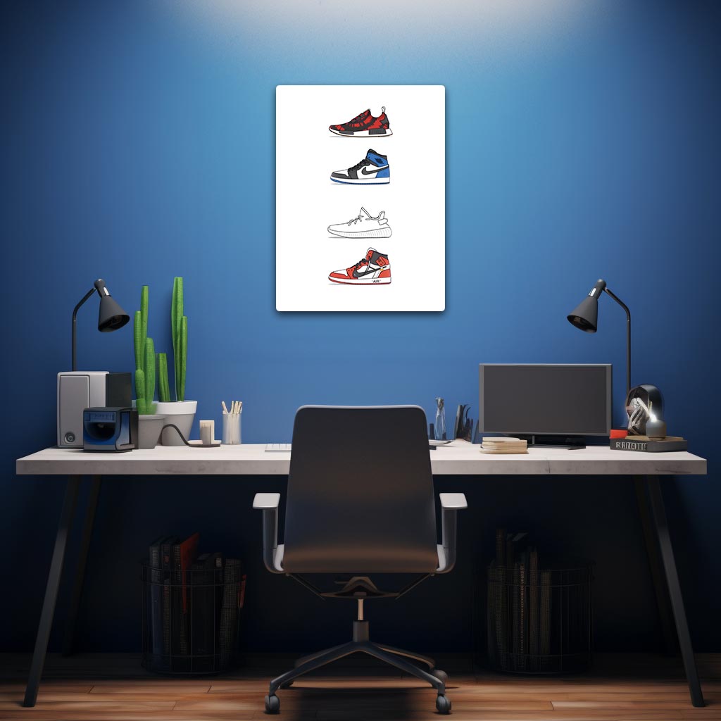 Sneakers Minimal Metal Poster