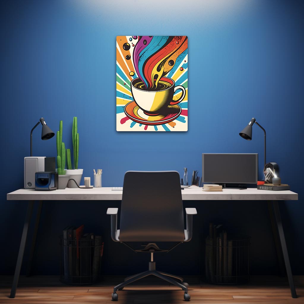 Coffee Abstract Art Metal Poster