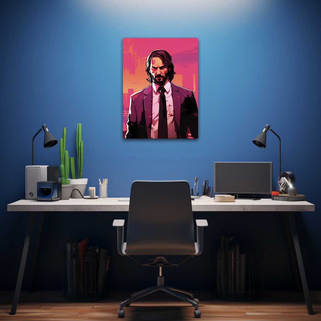 John Wick Metal Poster