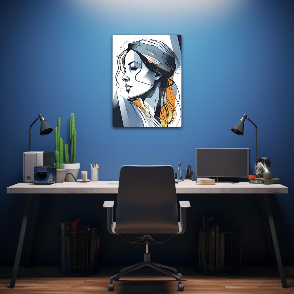 Geometric Woman Art Metal Poster