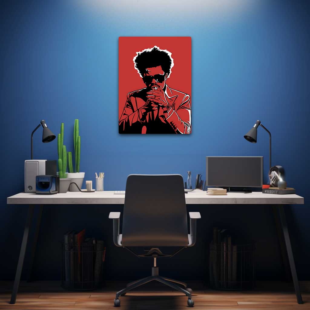 The Weeknd Metal Poster