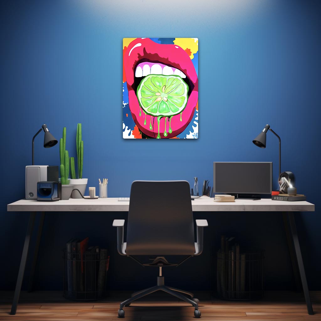 Drippy Lime Metal Poster