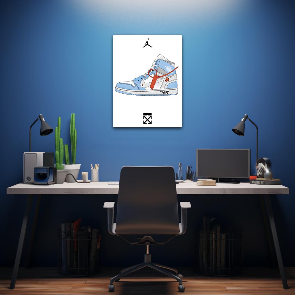 Air Jordan Off-White Sneakers Metal Poster