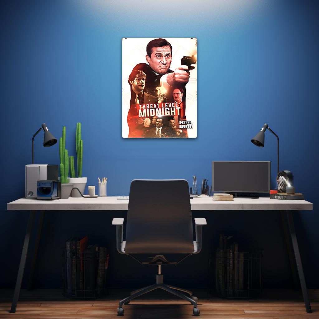 Threat Level Midnight The Office Metal Poster