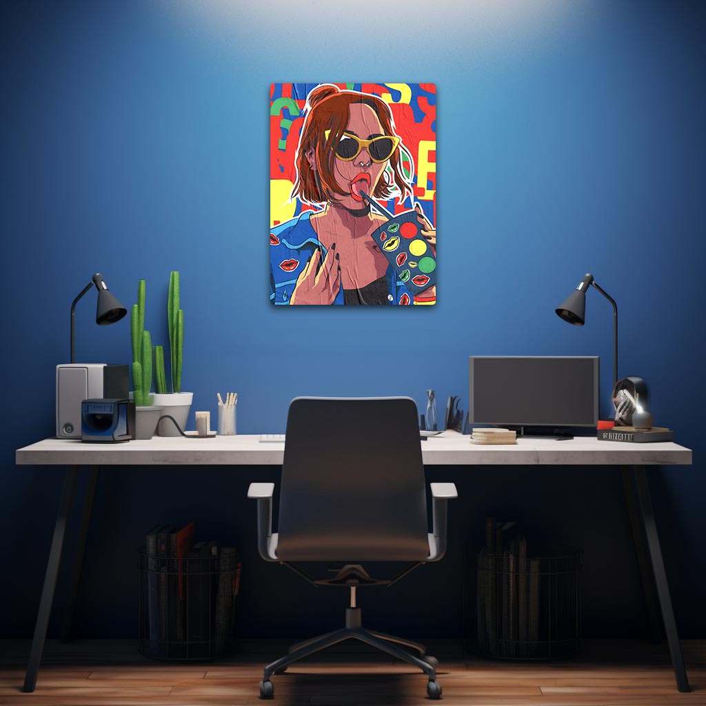 Indi-Woman Pop Art Metal Poster