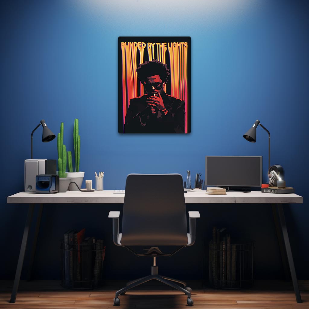 Blinded by the Lights - The Weeknd Metal Poster