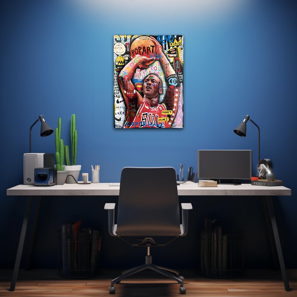 Michael Jordan Pop Art Metal Poster