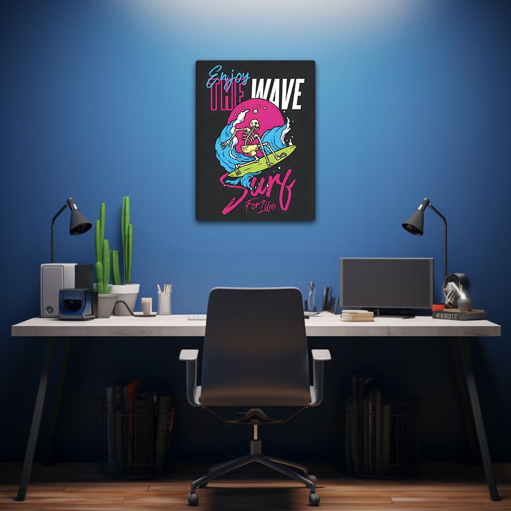 Enjoy the Wave Metal Poster