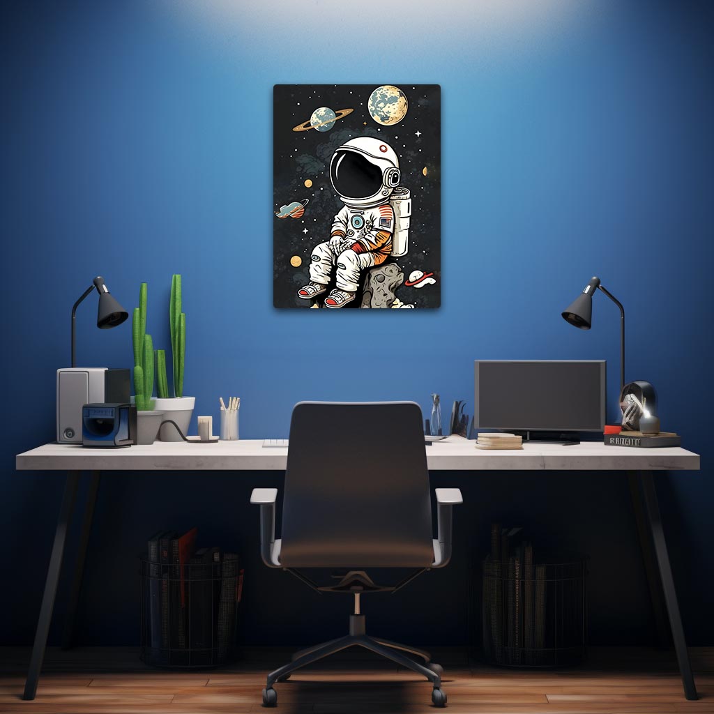 Cute Astronaut Metal Poster