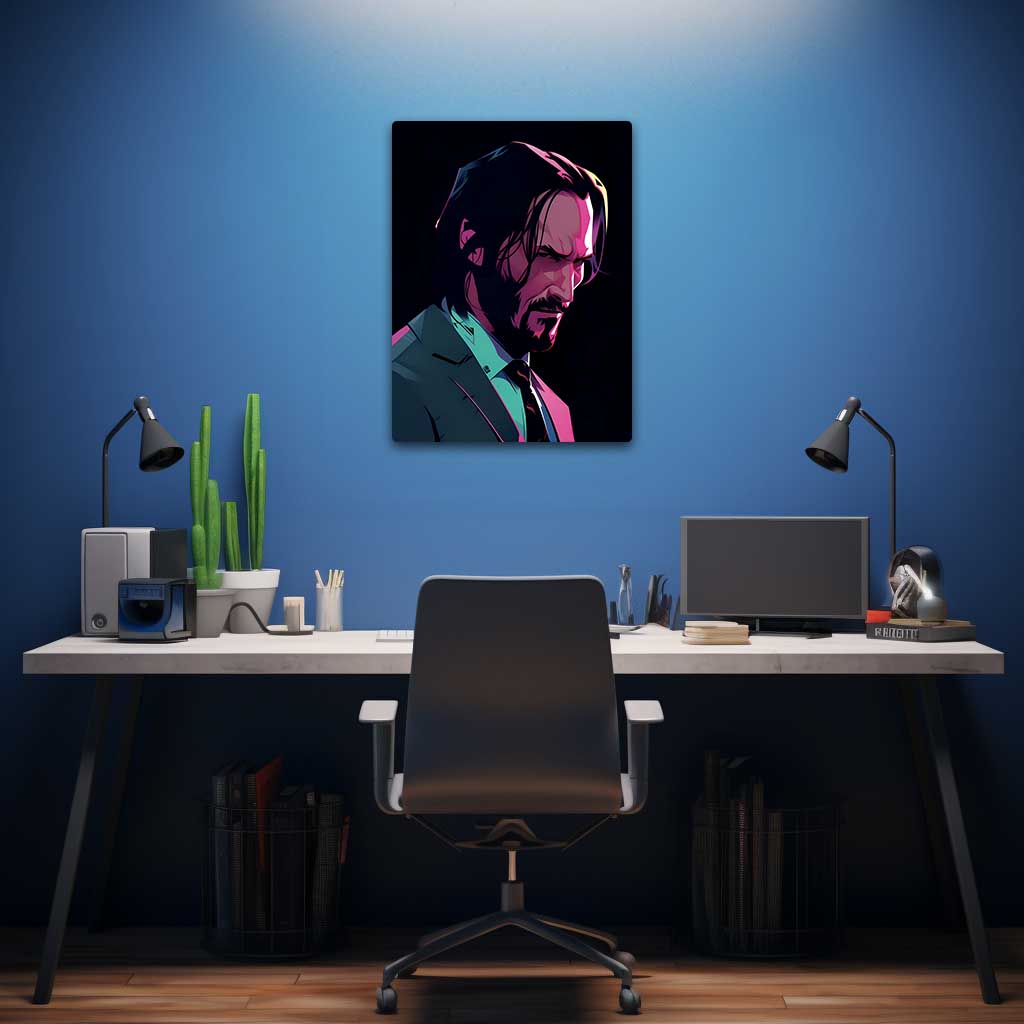 John Wick Metal Poster