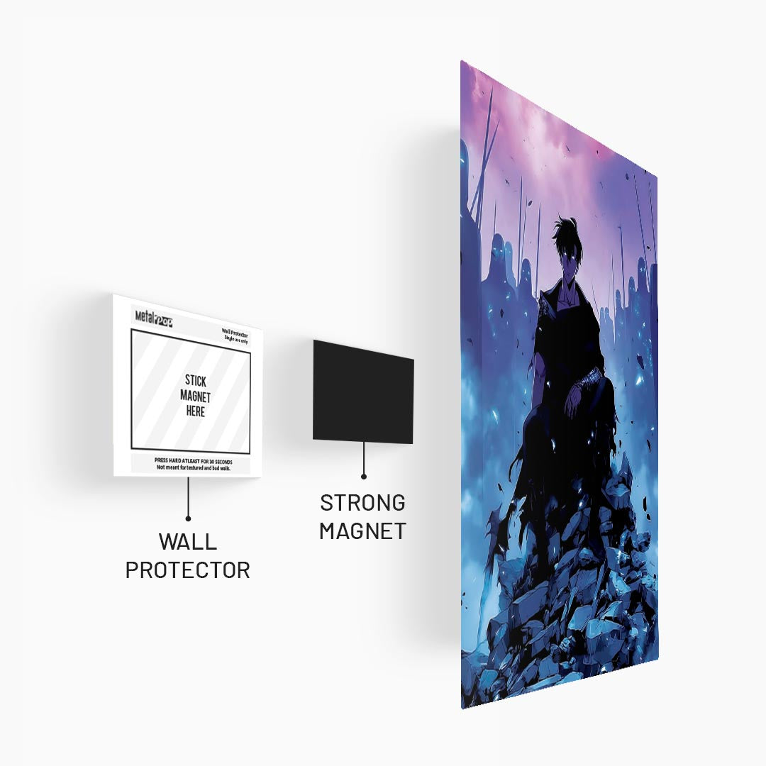 Sung JI Woo Solo Levelling Metal Poster