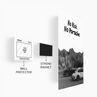 No Risk No Porsche Motivational Metal Poster