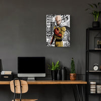 Saitama One Punch Man Metal Poster