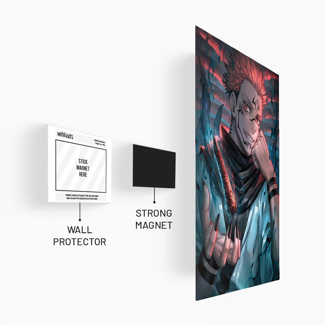 Sukuna Jujutsu Kaisen Metal Poster