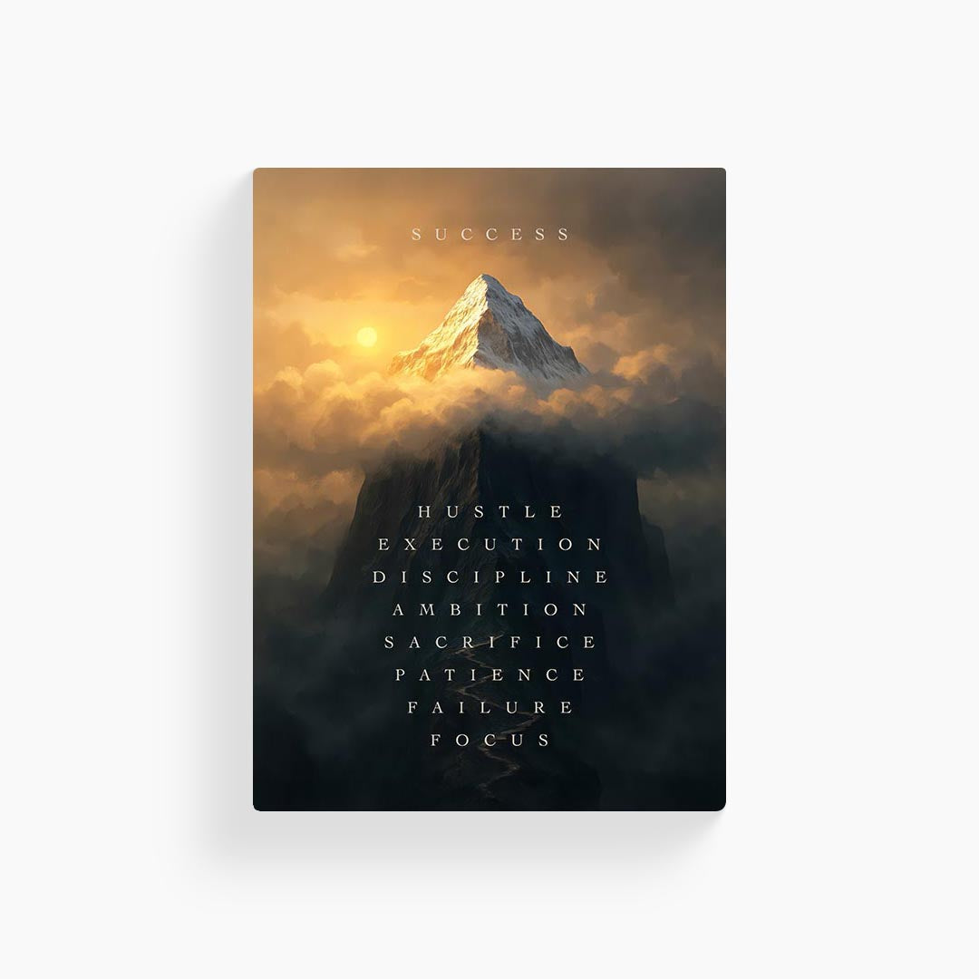 Success Motivational Metal Poster