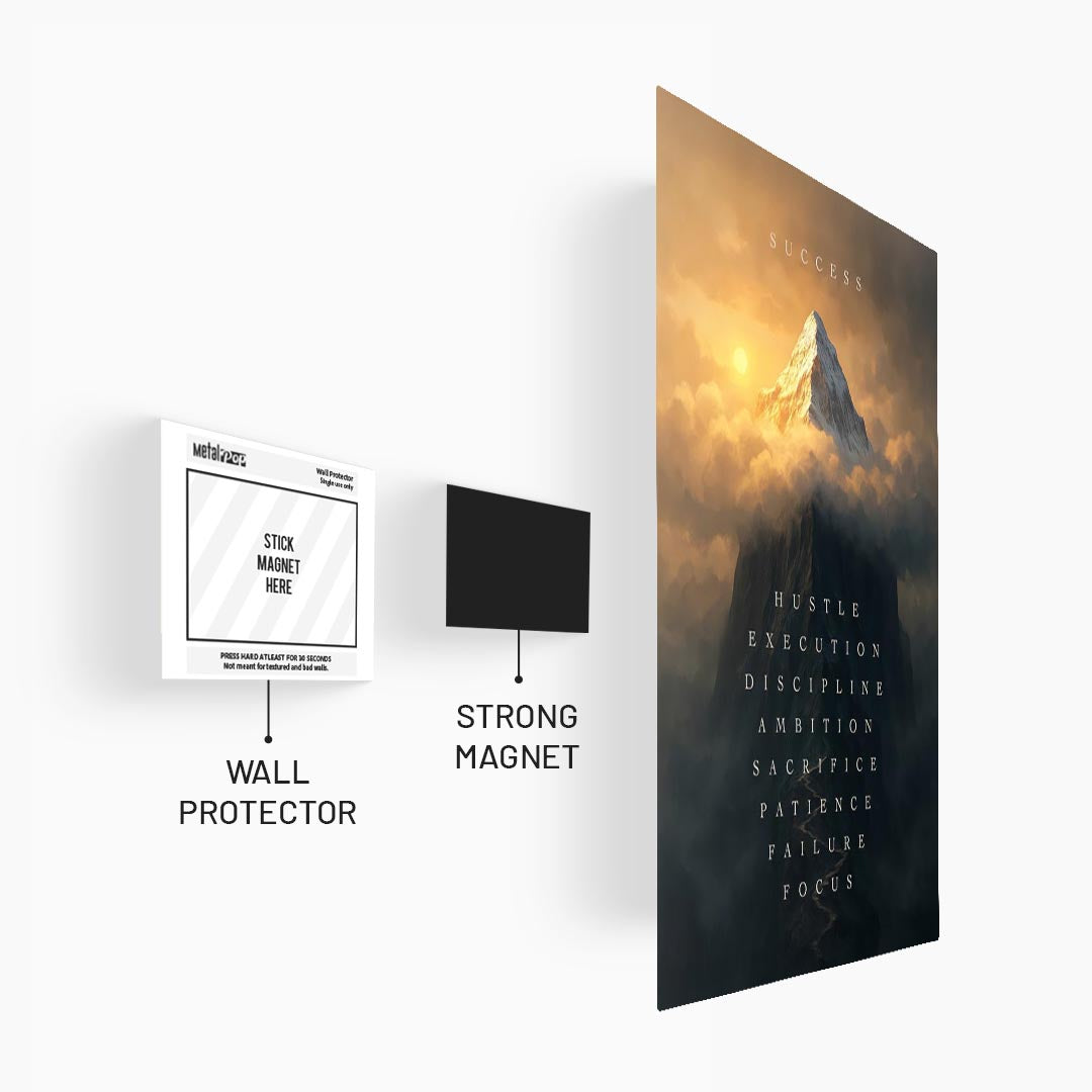 Success Motivational Metal Poster