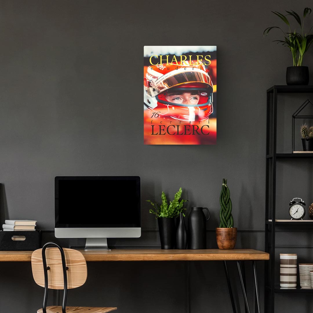 Charles Leclerc – Ferrari F1 Metal Poster