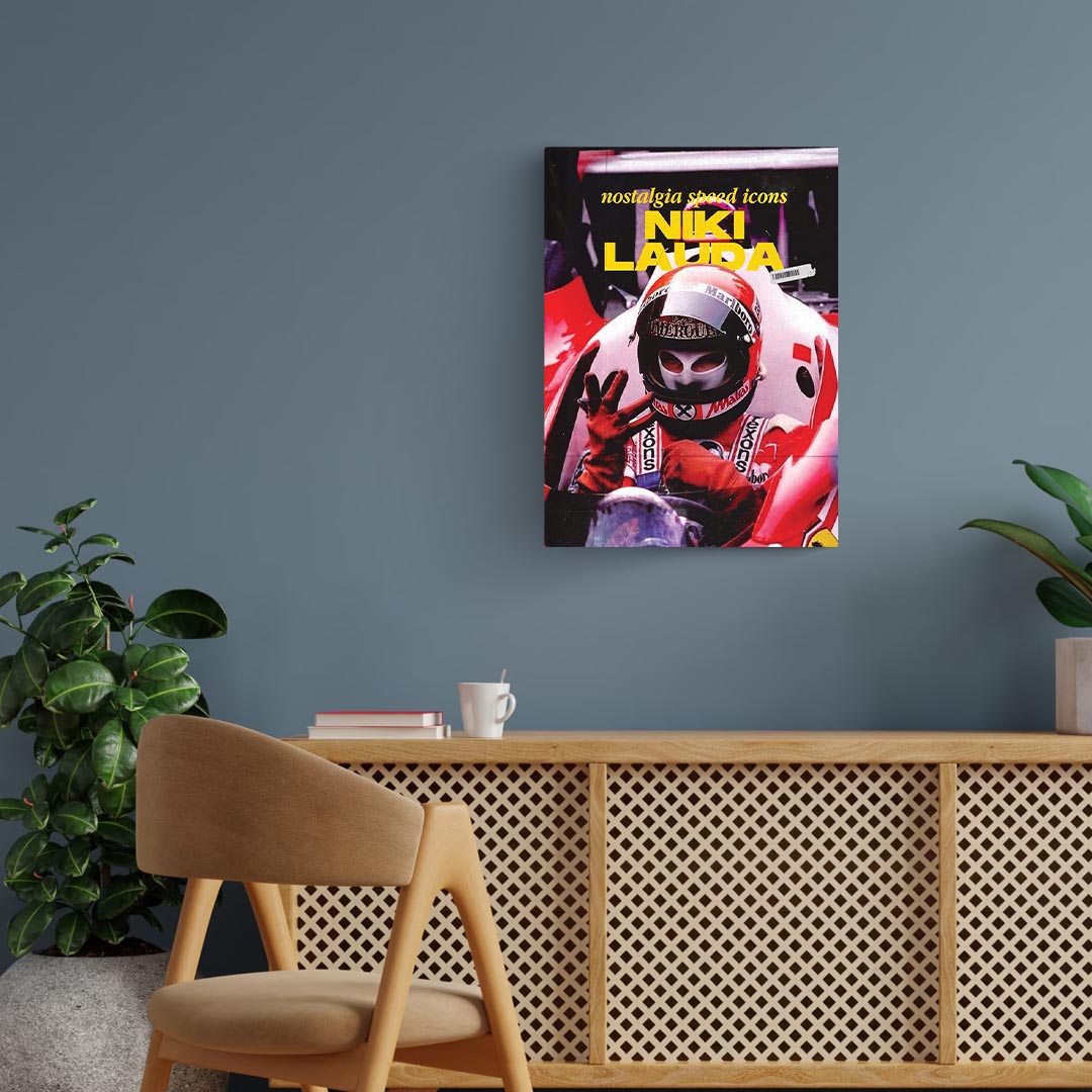 Niki Lauda F1 Metal Poster