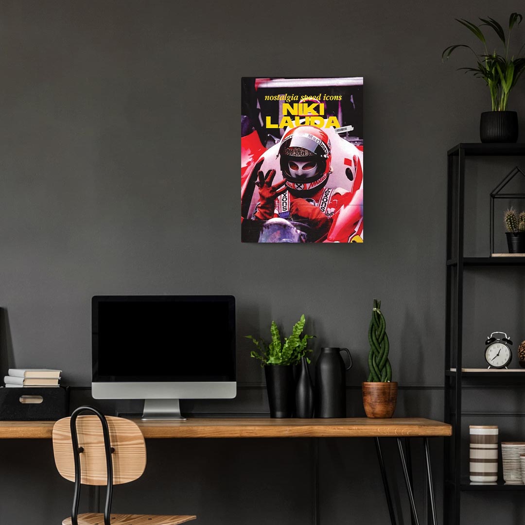 Niki Lauda F1 Metal Poster