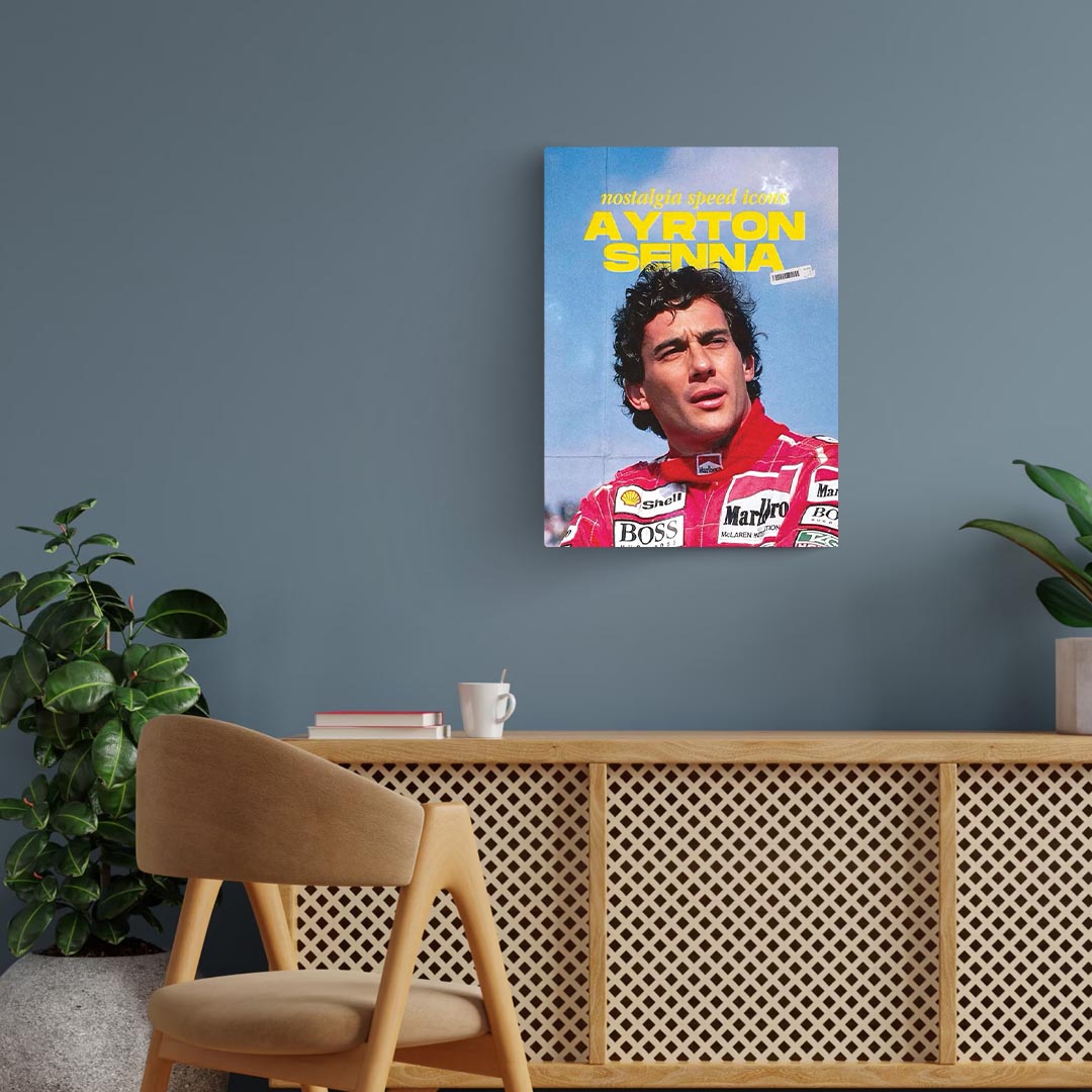 Ayrton Senna F1 Metal Poster