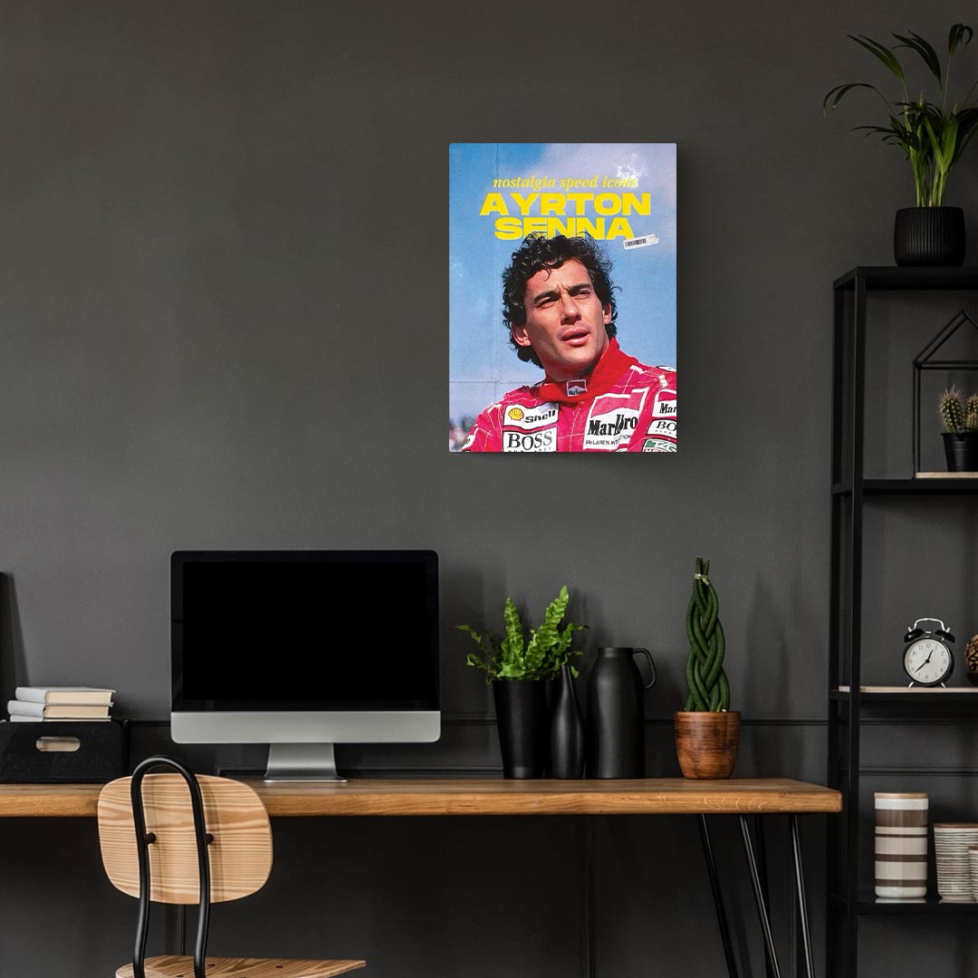Ayrton Senna F1 Metal Poster